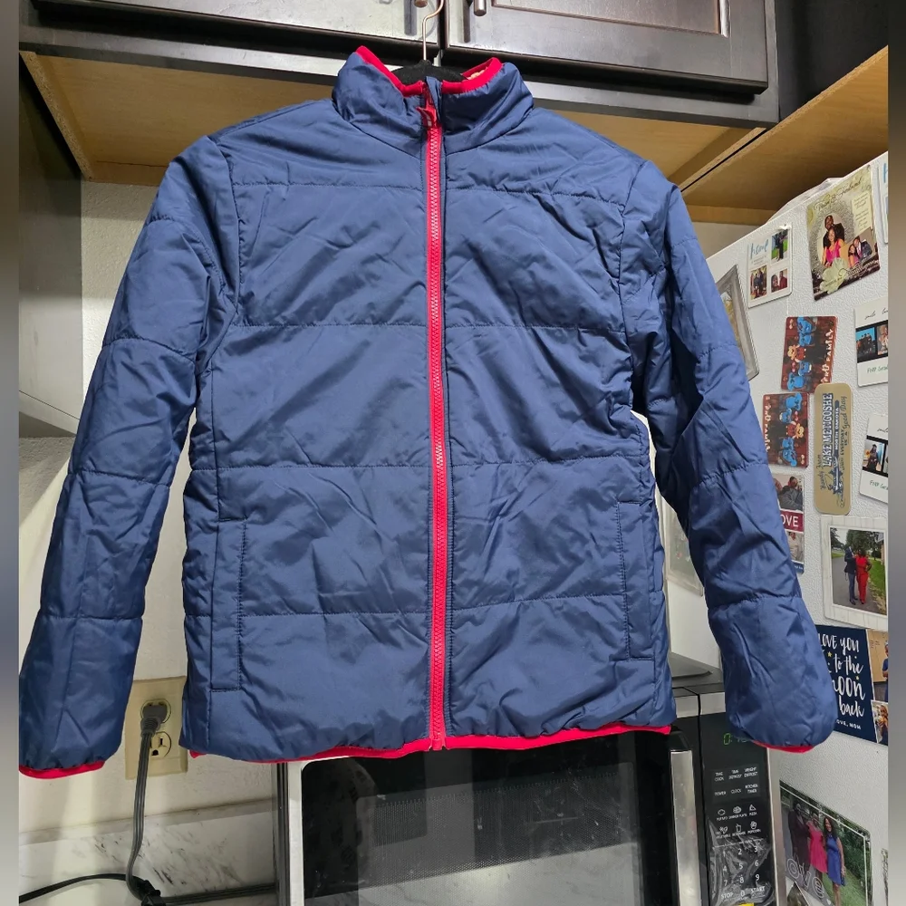 Member Mark Fleece Lines Puffer Reversible Jacket Toddler Boys 10/12